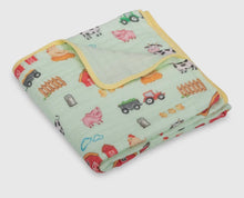 Load image into Gallery viewer, Little farmer baby/toddler muslin blanket