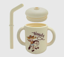 Load image into Gallery viewer, Howdy cowgirl kids sippy cup