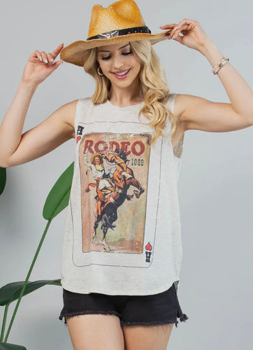 Rodeo card tank top (sale)