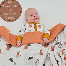 Load image into Gallery viewer, Life is better in boots baby/ toddler muslin blanket