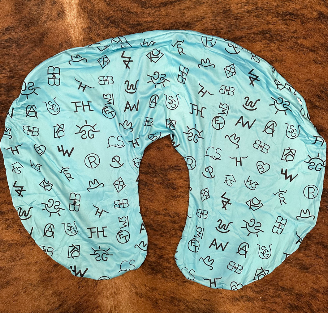 Turquoise brand baby boppy pillow cover