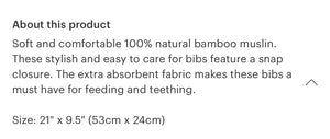 Bamboo burp cloth set