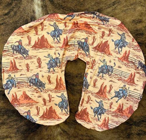 Bullrider baby boppy pillow cover