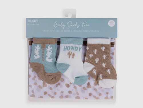 Howdy baby sock set