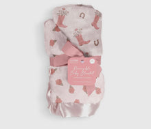Load image into Gallery viewer, Blooming boot baby blanket