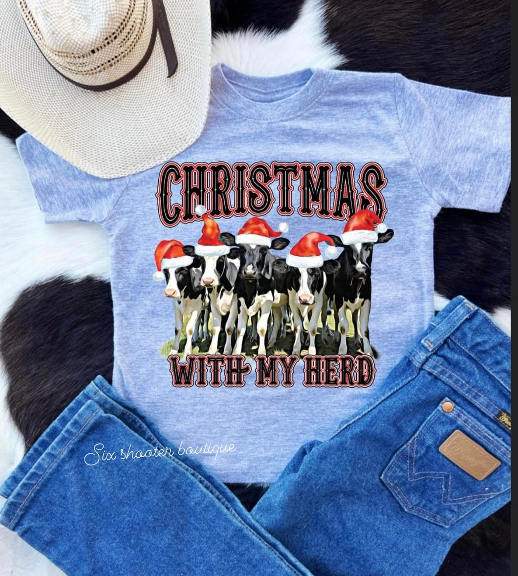 Christmas with my herd tee (sale)