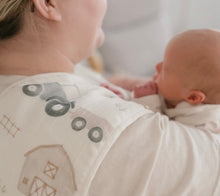 Load image into Gallery viewer, Farmhouse tractor burp cloth set