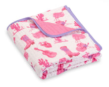 Load image into Gallery viewer, Let’s go girls muslin cotton kids/ baby blanket