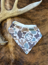 Load image into Gallery viewer, Camo antlers baby drool bandanna