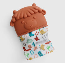 Load image into Gallery viewer, Highland cow teething mitt