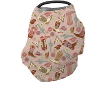 Load image into Gallery viewer, Boho cowgirl boots multi use car seat cover