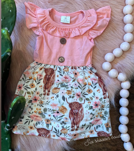 Pink highlander girls dress (sale)