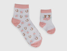 Load image into Gallery viewer, Mama and me howdy cowgirl socks