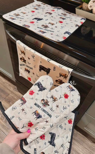 Merry Christmas western kitchen set