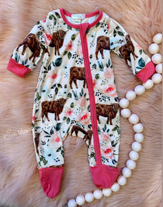 Floral highlander baby sleeper