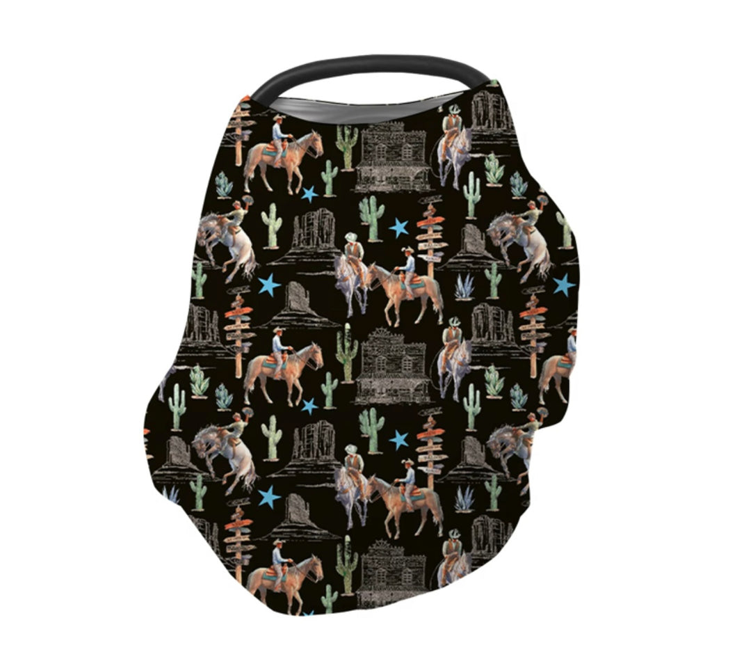 Black Wild West car seat cover multi use