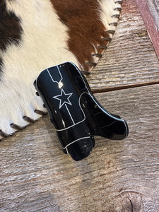 Black cowboy boot claw clip