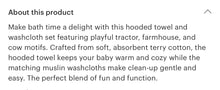 Load image into Gallery viewer, Farmhouse tractor hooded towel cloth set