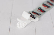 Load image into Gallery viewer, Red tractor baby pacifier clip