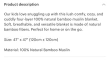 Load image into Gallery viewer, Longhorn bamboo blanket