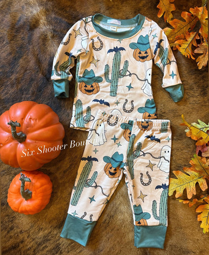 Pumpkin cowboy cactus pj set