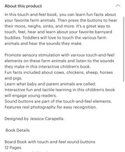 Load image into Gallery viewer, Touch and sound farm animals book
