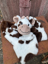 Load image into Gallery viewer, Brown and white baby lovey cow