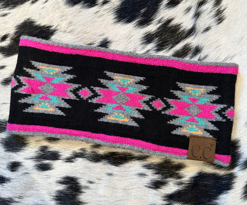 Pink Aztec c.c headband