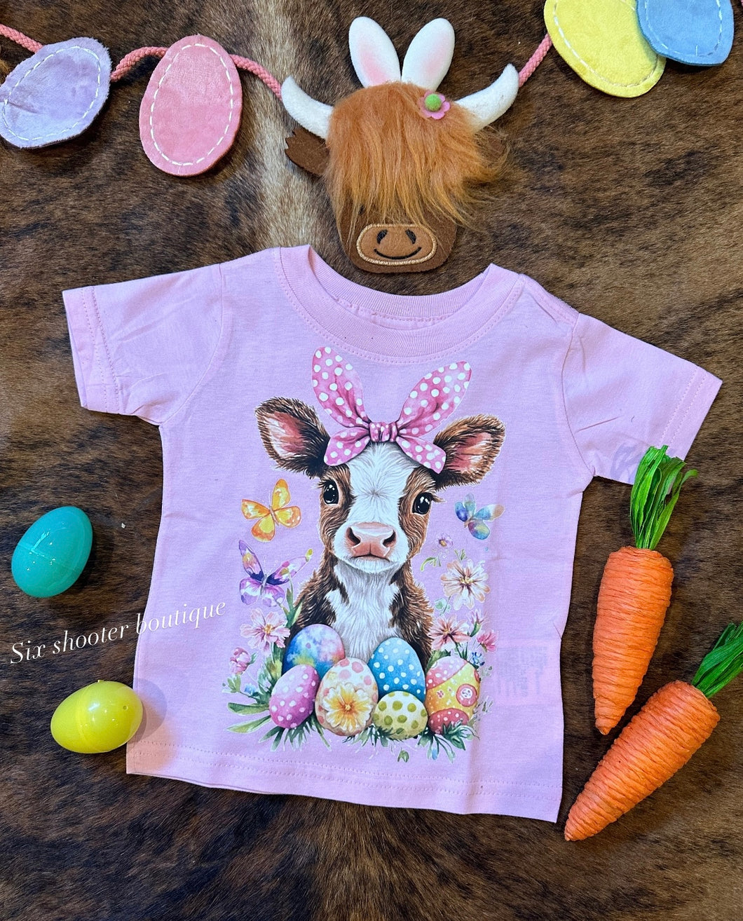 Easter cow kids tee (sale)