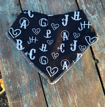 Load image into Gallery viewer, Black brands baby drool bandanna