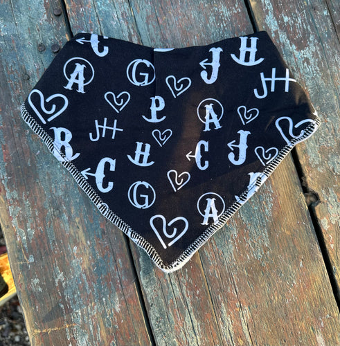Black brands baby drool bandanna