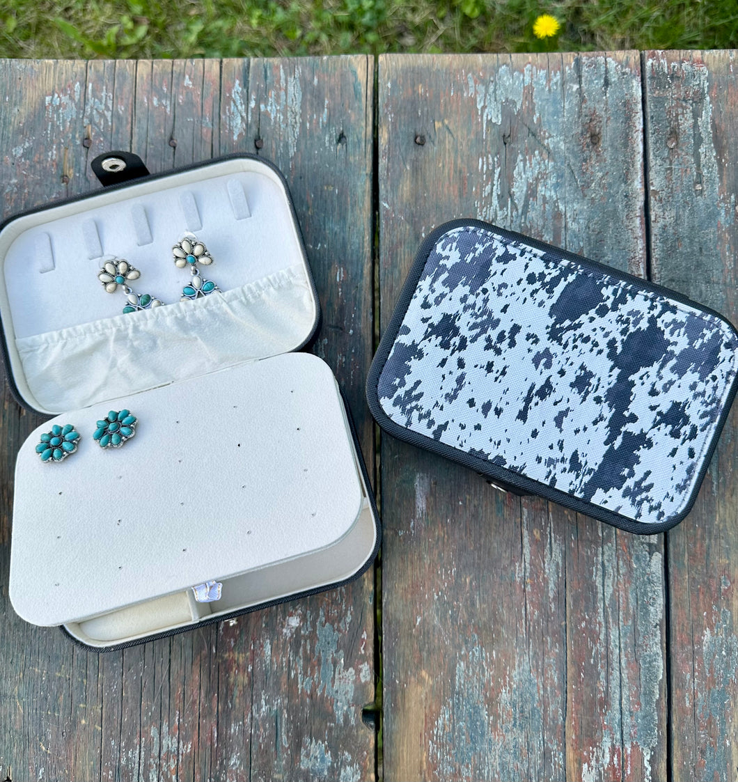 Cowprint jewelry box (sale)