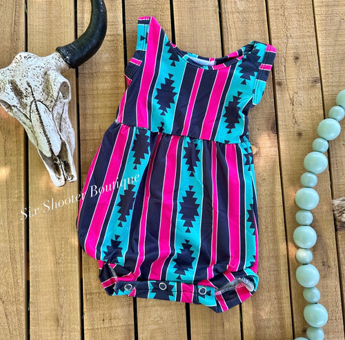 Retro cowgirl bubble romper (sale)