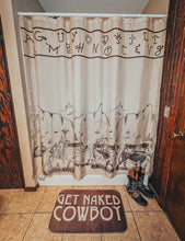 Load image into Gallery viewer, Shower curtain bath mat set western bathroom