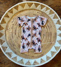 Load image into Gallery viewer, Western life bamboo baby shortie romper