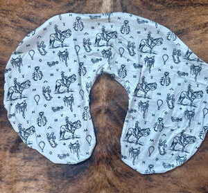 Ranch life baby boppy pillow cover