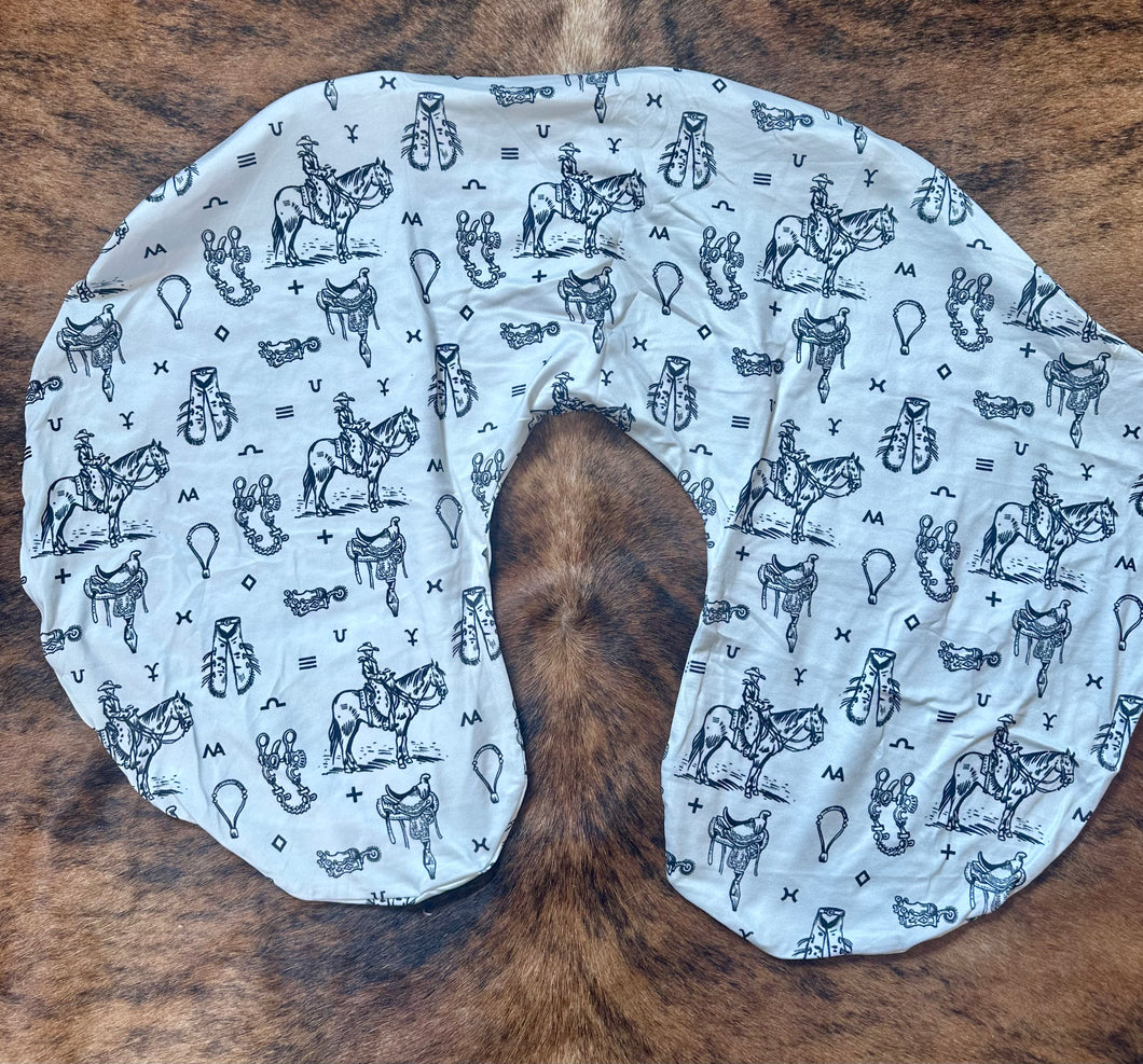 Ranch life baby boppy pillow cover