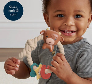 Highlander cow teething rattle
