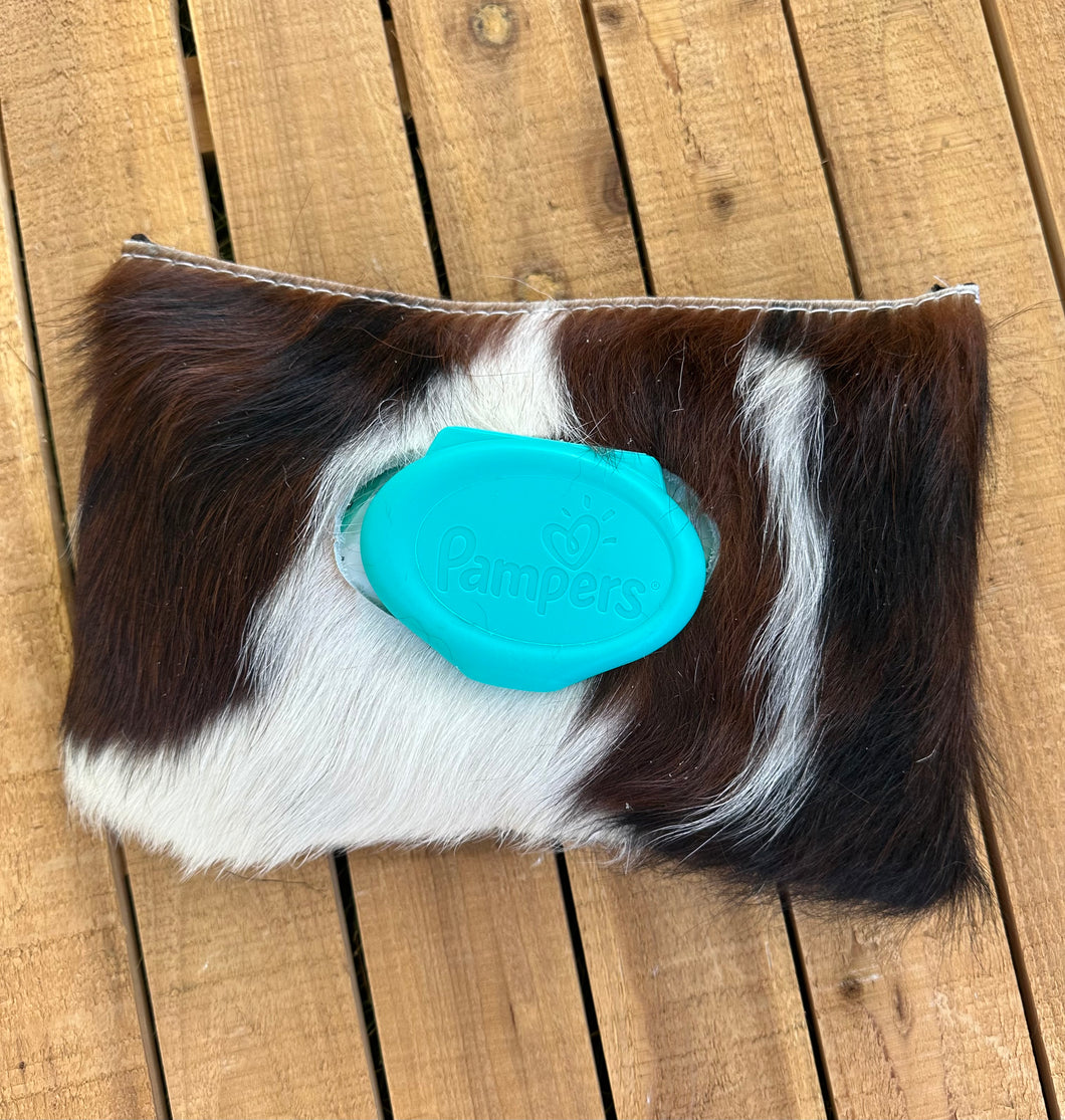 Hair on hide baby wipes case