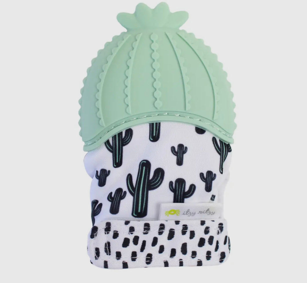 Cactus teething mitt