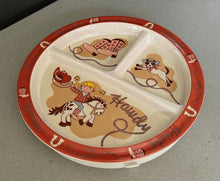 Load image into Gallery viewer, Howdy little cowgirl suction divided plate