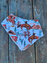 Load image into Gallery viewer, Wild West baby drool bandanna