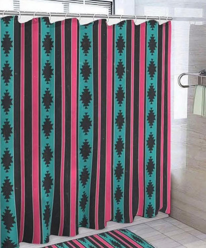 90s Aztec shower curtain