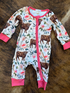 Floral highlander baby sleeper