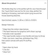 Load image into Gallery viewer, Bronc rider dog toy