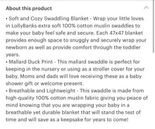 Load image into Gallery viewer, Quackin up duck baby swaddle blanket