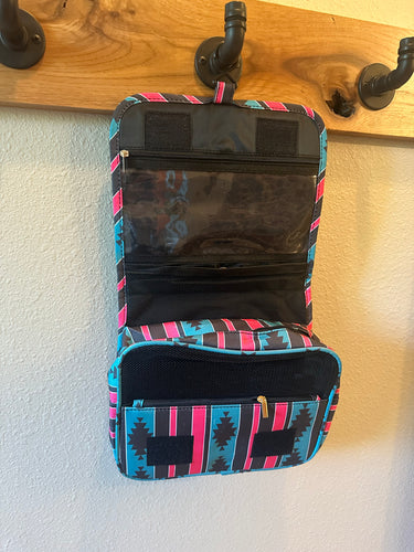 Retro cowgirl Aztec travel toiletry bag