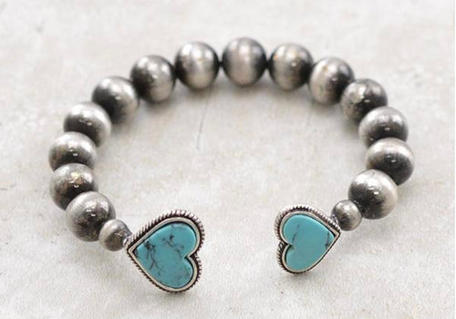 Turquoise heart bracelet