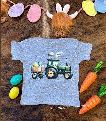 Easter tractor kids tee (sale)