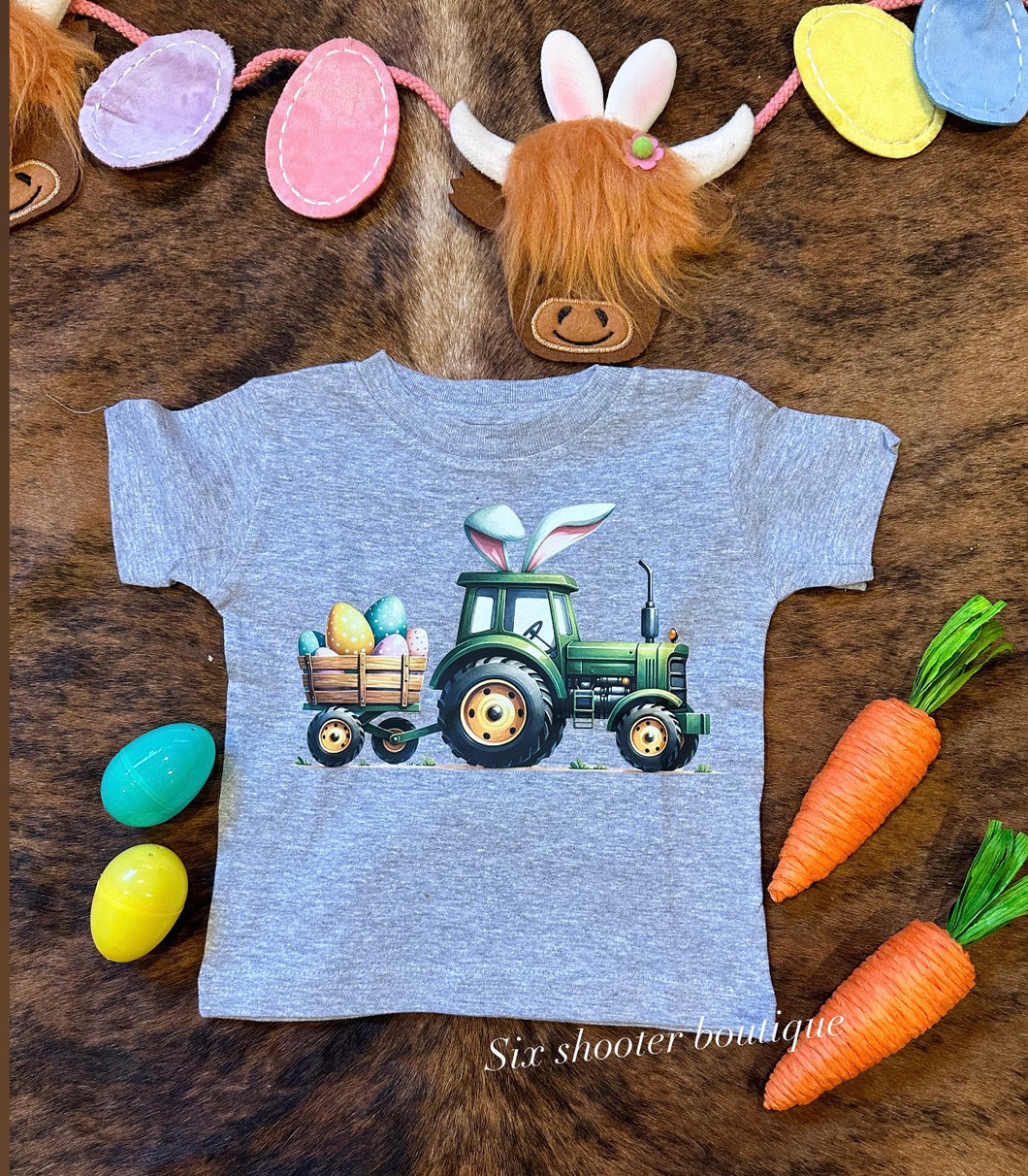 Easter tractor kids tee (sale)